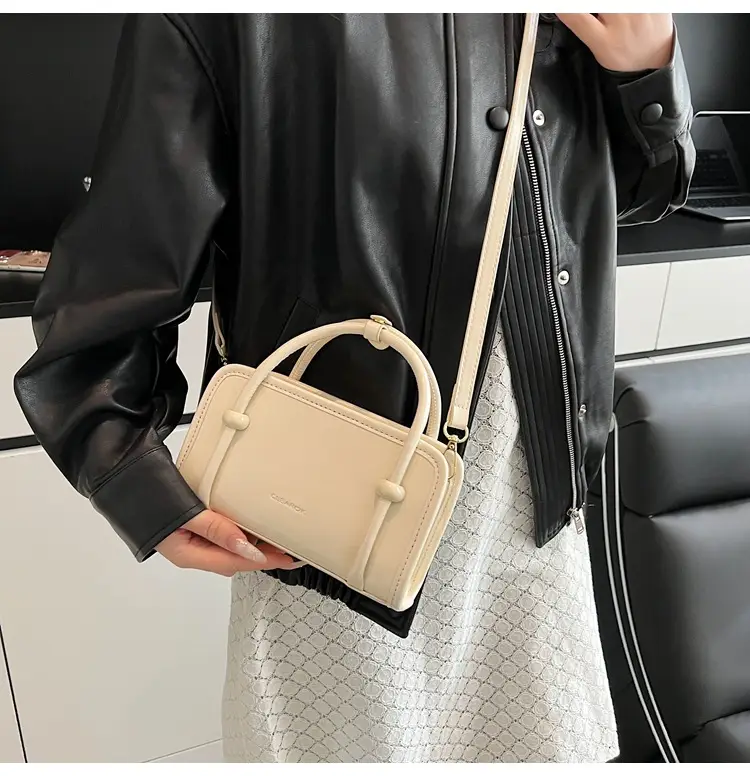 Cute Girl's Square Bag with Teddy Bear Keychain — feature 14