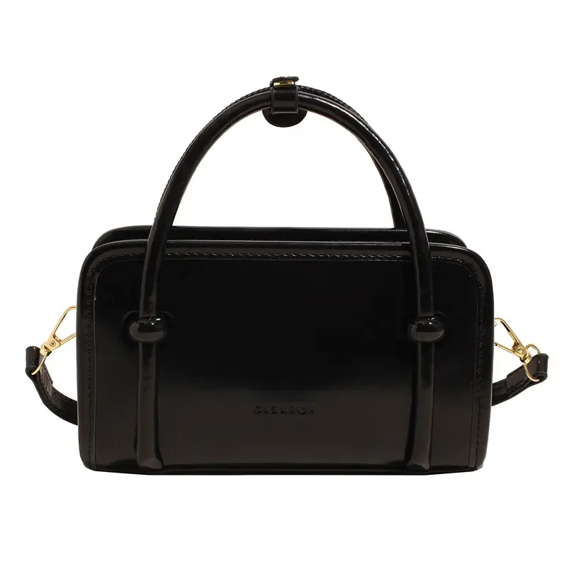 Cute Girl's Square Bag with Teddy Bear Keychain - Image 2