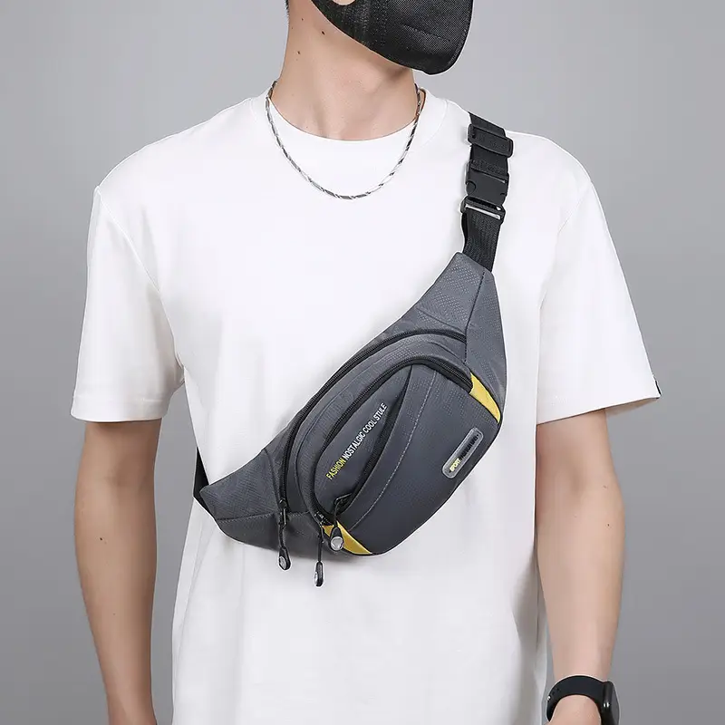 Men's Oxford Cloth Waist Bag Large Capacity Multi-Layer Crossbody - Image 7