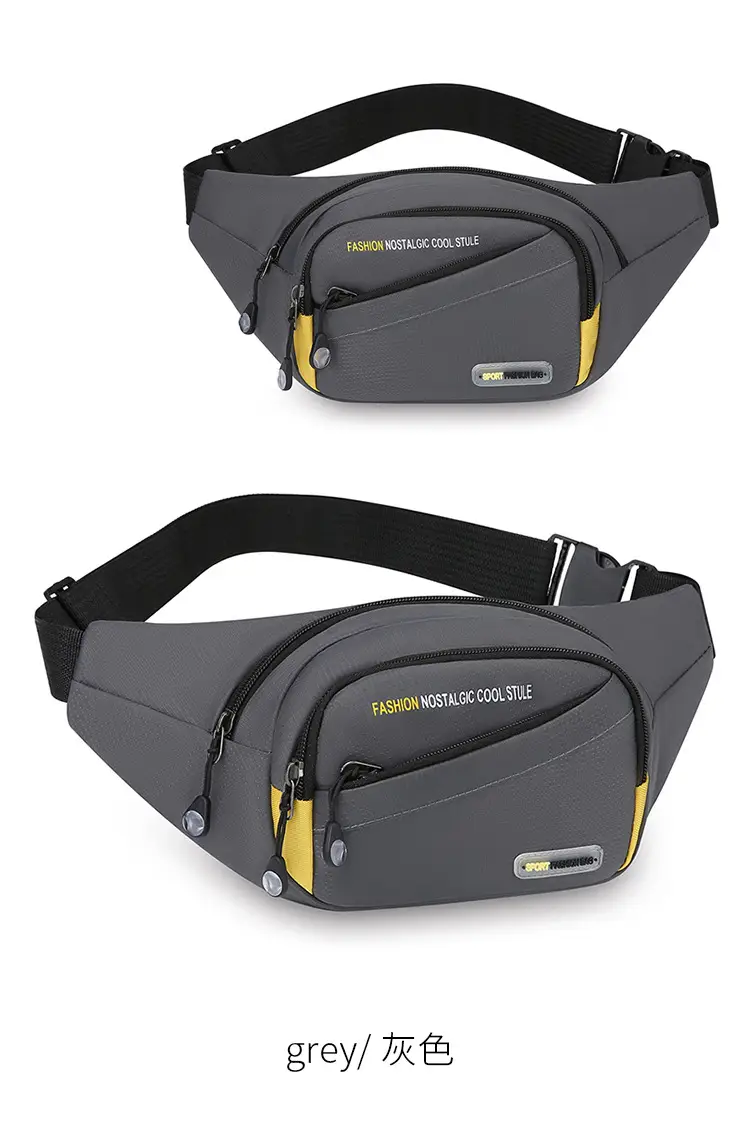 Men's Oxford Cloth Waist Bag Large Capacity Multi-Layer Crossbody — feature 13