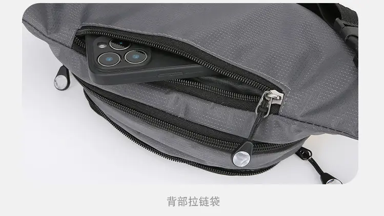 Men's Oxford Cloth Waist Bag Large Capacity Multi-Layer Crossbody — feature 22