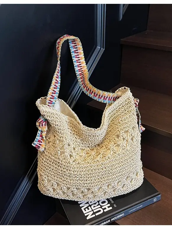 Women Cross-Border Woven Bag 2025 New Texture Hollow Design - Image 10