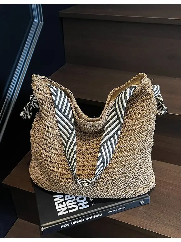 Women Cross-Border Woven Bag 2025 New Texture Hollow Design - Image 11