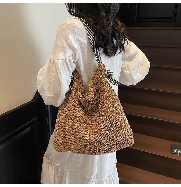 Women Cross-Border Woven Bag 2025 New Texture Hollow Design — feature 12