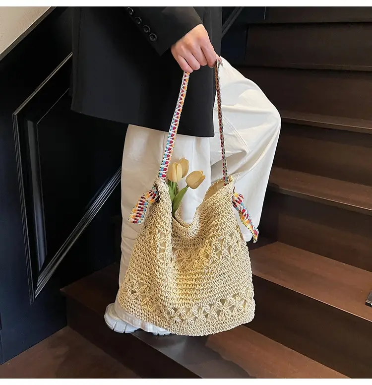 Women Cross-Border Woven Bag 2025 New Texture Hollow Design — feature 17
