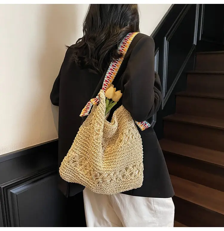 Women Cross-Border Woven Bag 2025 New Texture Hollow Design — feature 18