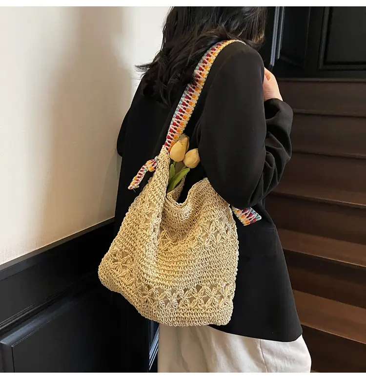 Women Cross-Border Woven Bag 2025 New Texture Hollow Design — feature 19