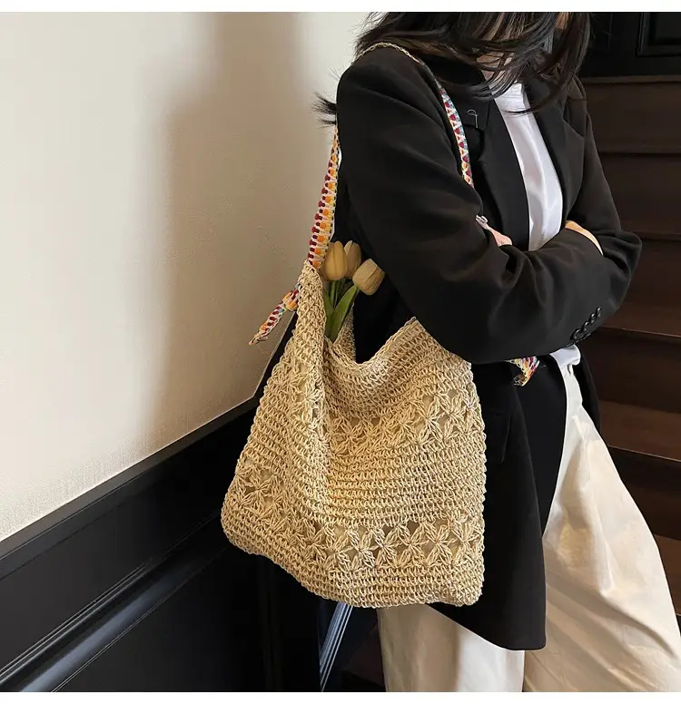 Women Cross-Border Woven Bag 2025 New Texture Hollow Design — feature 20