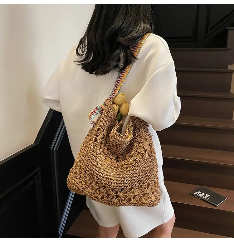 Women Cross-Border Woven Bag 2025 New Texture Hollow Design — feature 21