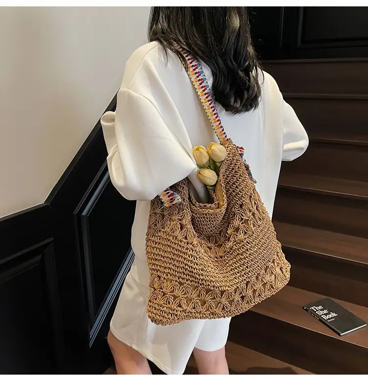 Women Cross-Border Woven Bag 2025 New Texture Hollow Design — feature 22