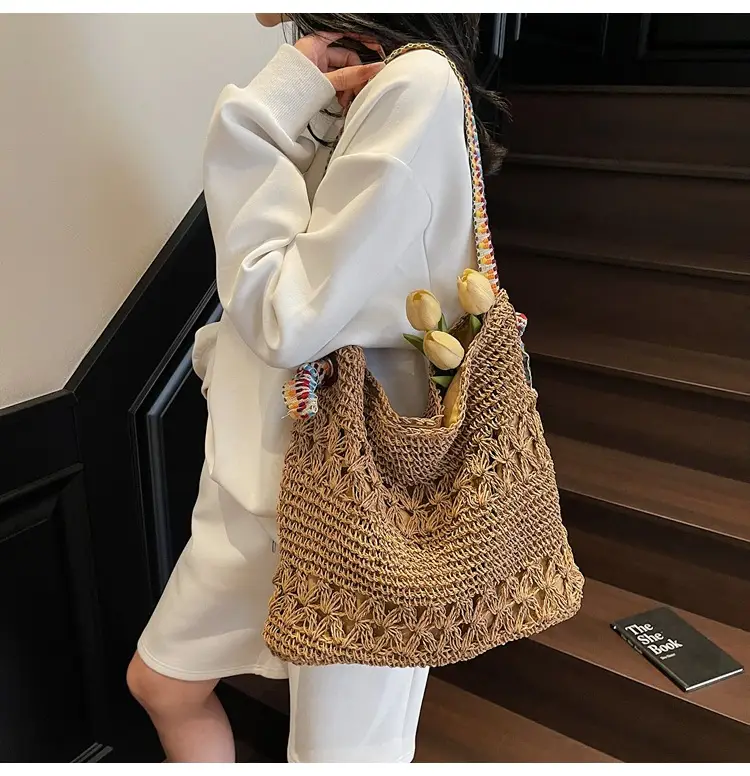 Women Cross-Border Woven Bag 2025 New Texture Hollow Design — feature 23