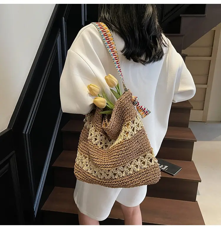 Women Cross-Border Woven Bag 2025 New Texture Hollow Design — feature 24
