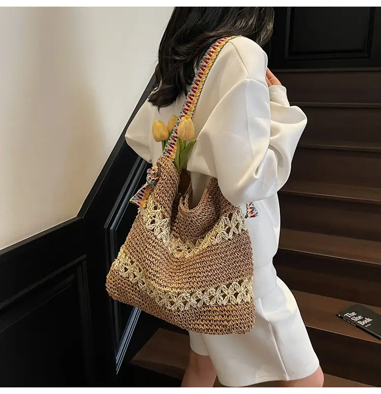 Women Cross-Border Woven Bag 2025 New Texture Hollow Design — feature 27