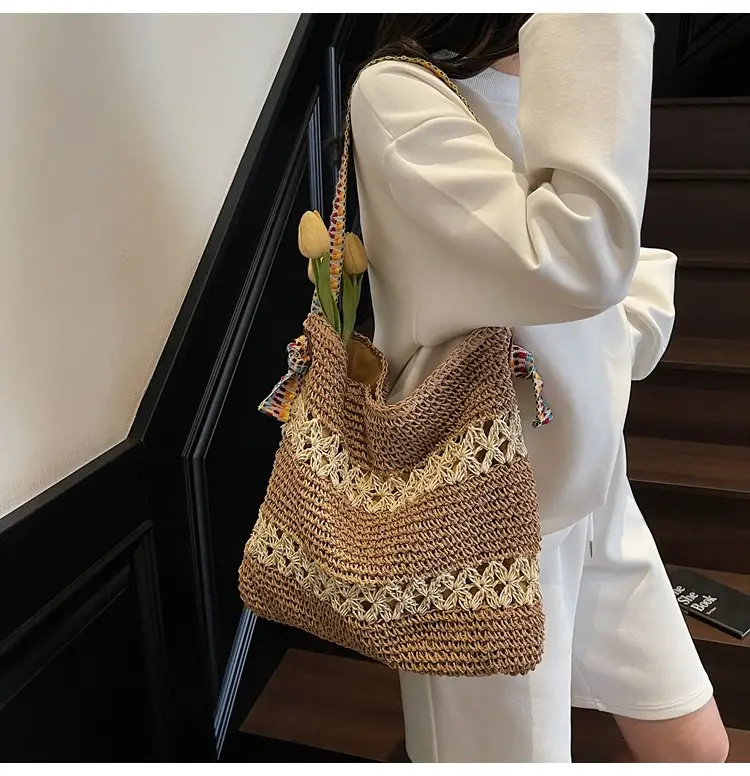 Women Cross-Border Woven Bag 2025 New Texture Hollow Design — feature 28
