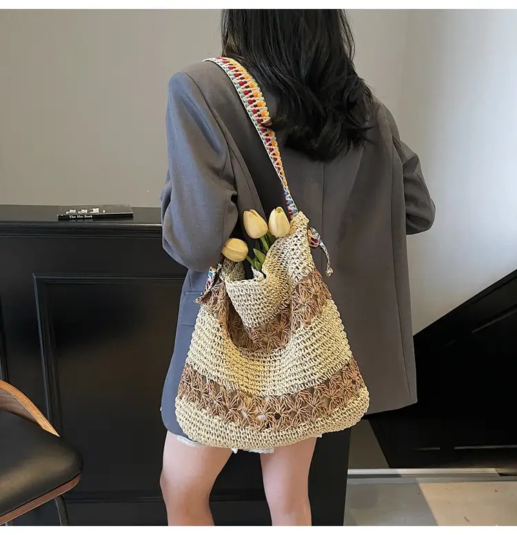 Women Cross-Border Woven Bag 2025 New Texture Hollow Design — feature 29