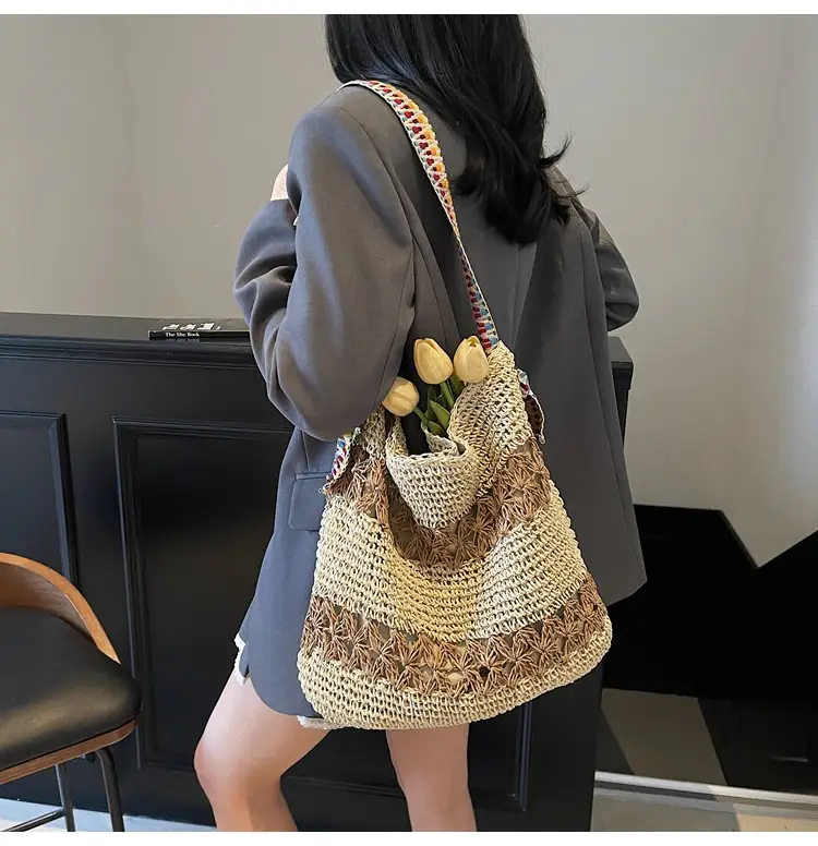 Women Cross-Border Woven Bag 2025 New Texture Hollow Design — feature 30
