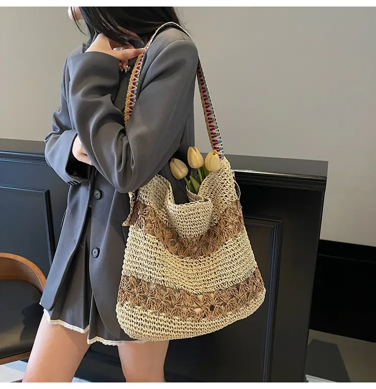 Women Cross-Border Woven Bag 2025 New Texture Hollow Design — feature 31