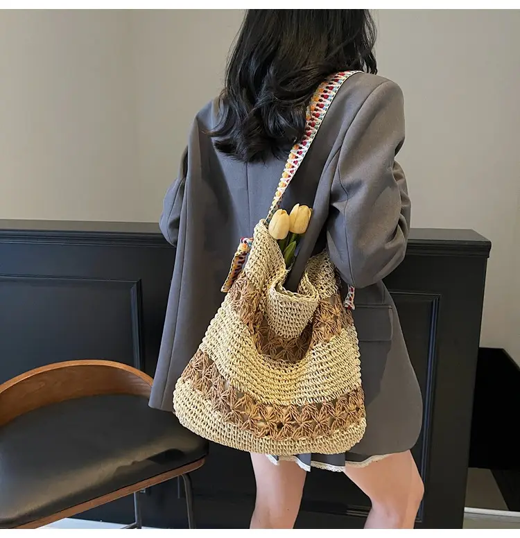 Women Cross-Border Woven Bag 2025 New Texture Hollow Design — feature 32