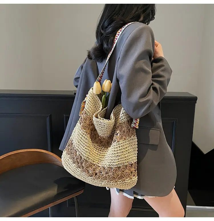Women Cross-Border Woven Bag 2025 New Texture Hollow Design — feature 33