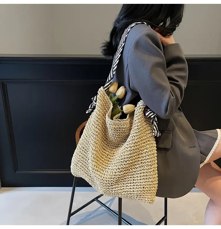 Women Cross-Border Woven Bag 2025 New Texture Hollow Design — feature 35