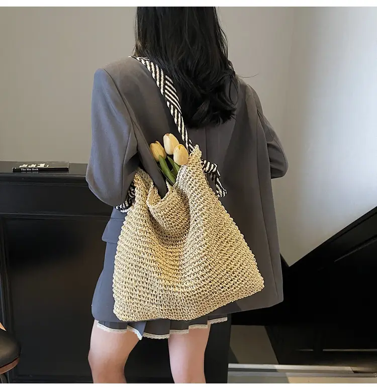 Women Cross-Border Woven Bag 2025 New Texture Hollow Design — feature 36