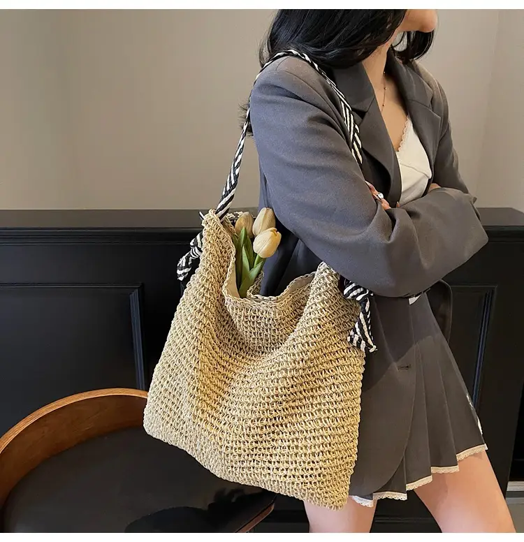 Women Cross-Border Woven Bag 2025 New Texture Hollow Design — feature 38