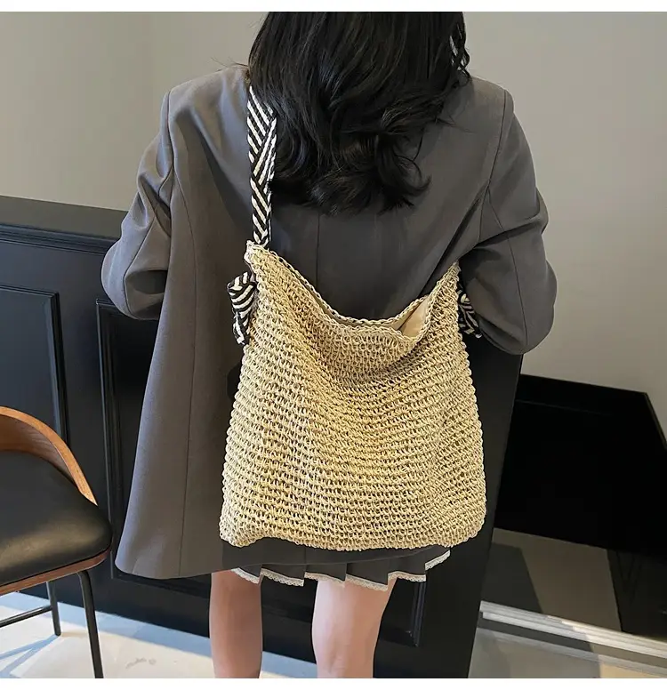 Women Cross-Border Woven Bag 2025 New Texture Hollow Design — feature 39
