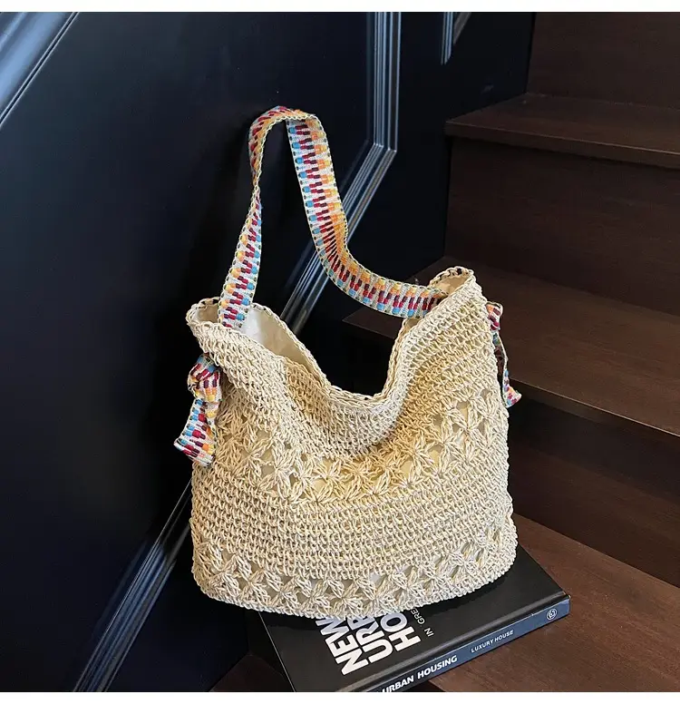 Women Cross-Border Woven Bag 2025 New Texture Hollow Design — feature 45