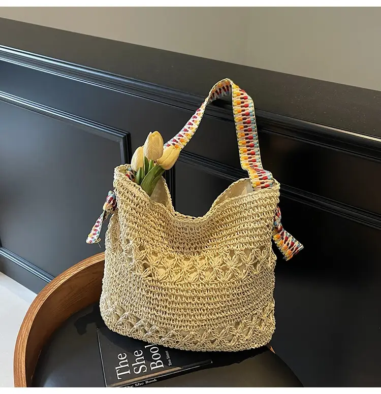 Women Cross-Border Woven Bag 2025 New Texture Hollow Design — feature 47