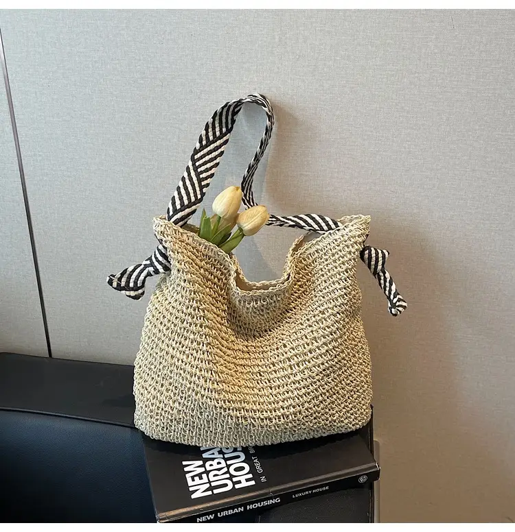 Women Cross-Border Woven Bag 2025 New Texture Hollow Design - Image 4