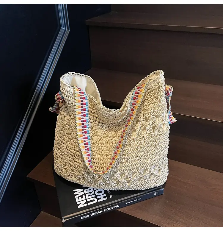 Women Cross-Border Woven Bag 2025 New Texture Hollow Design - Image 5