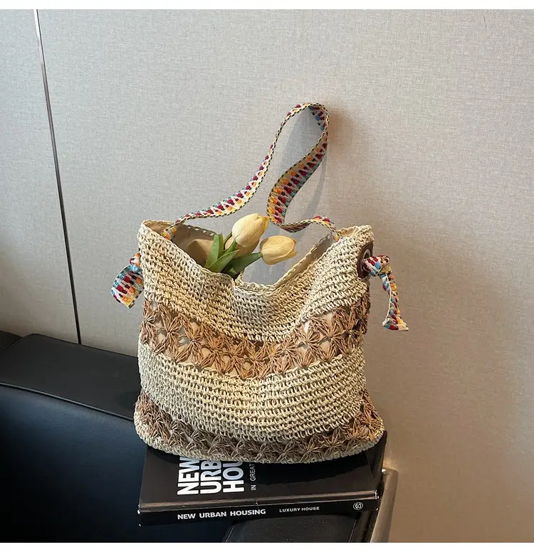 Women Cross-Border Woven Bag 2025 New Texture Hollow Design - Image 6