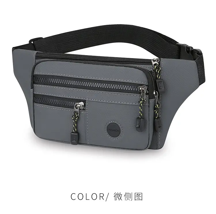 Men's Multi-Color Waist Bag with Zippered Pockets — feature 14