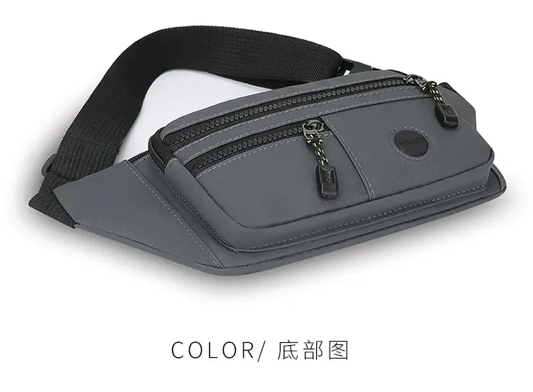 Men's Multi-Color Waist Bag with Zippered Pockets — feature 17