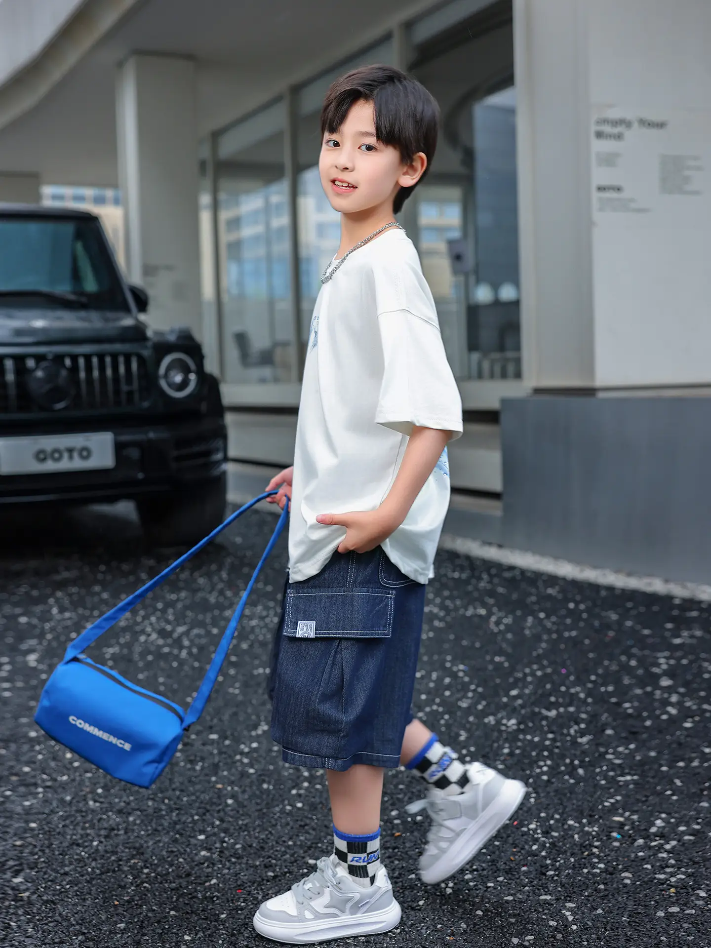 Luminous Angel Wings Kids T-Shirt Hot Diamond Short Sleeve - Image 5