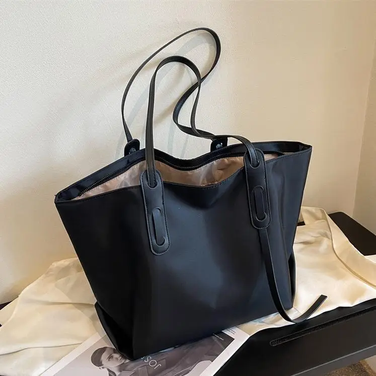 Women's Large Capacity Oxford Cloth Tote Bag Brown - Image 4