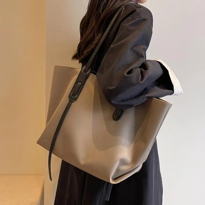 Women's Large Capacity Oxford Cloth Tote Bag Brown - Image 5