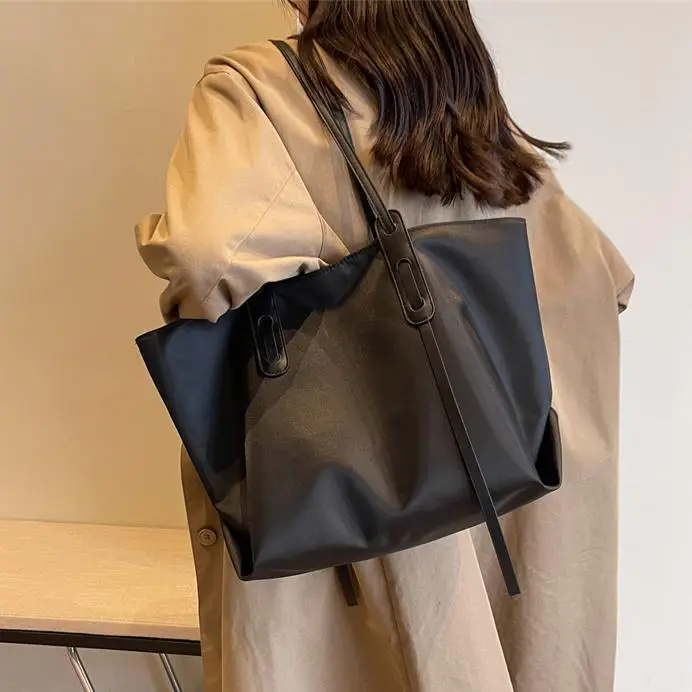 Women's Large Capacity Oxford Cloth Tote Bag Brown - Image 6