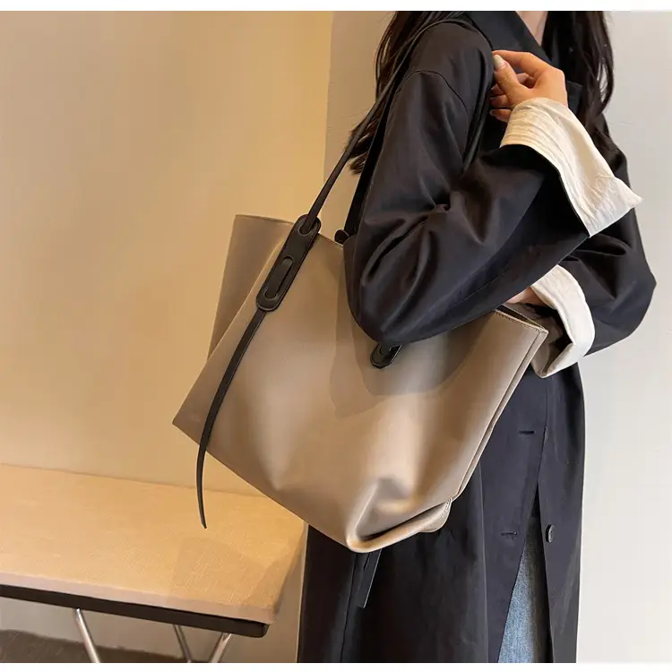 Women's Large Capacity Oxford Cloth Tote Bag Brown — feature 11