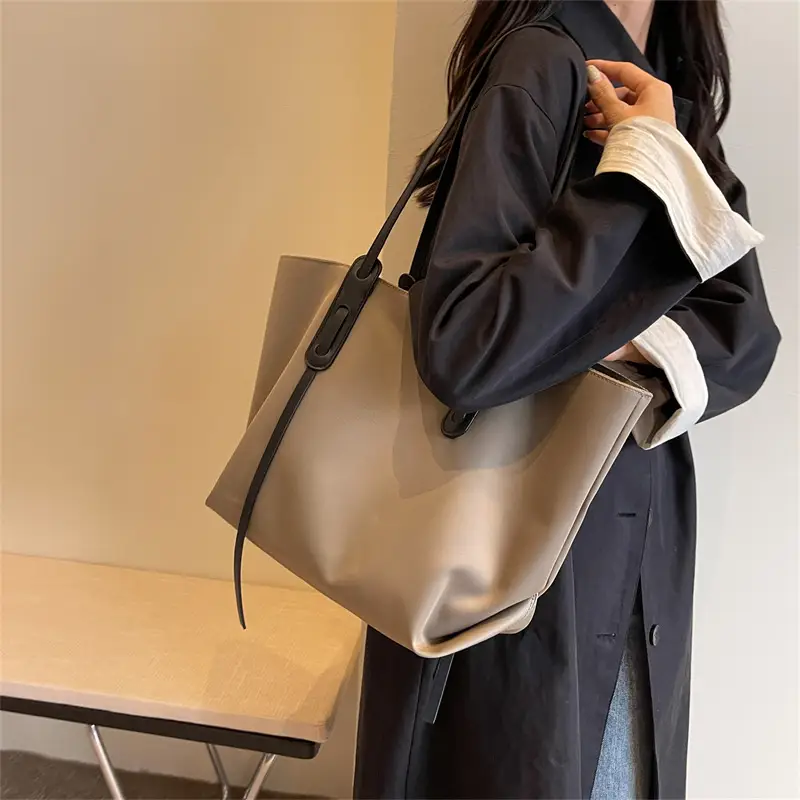 Women's Large Capacity Oxford Cloth Tote Bag Brown - Image 2
