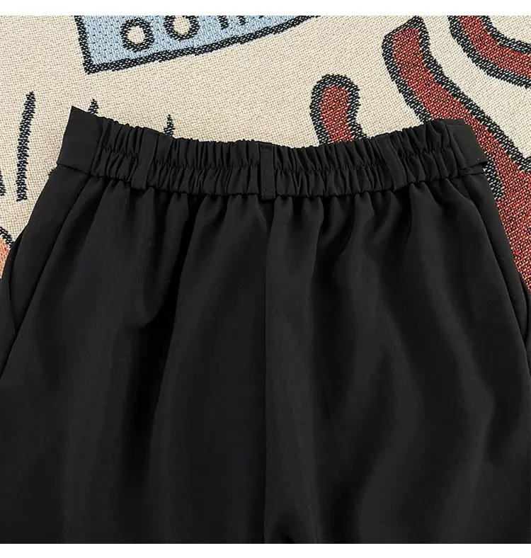 Black Wide Leg Straight Leg Pants for Men — feature 5