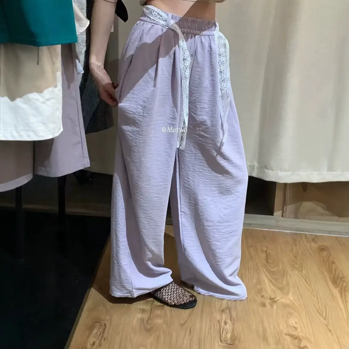 Women Light Lace Belt Cargo Pants Summer 2025