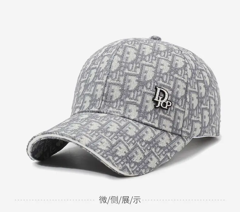 Black Printed Letter Baseball Cap Unisex Retro Sun Hat — feature 10
