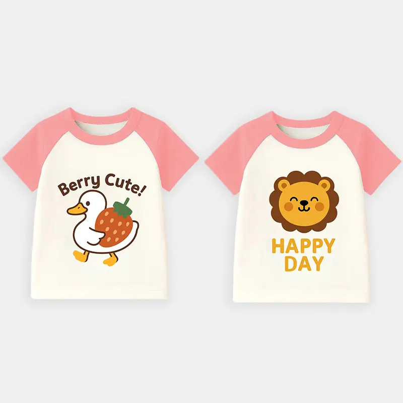 2025 Cartoon Baby T-Shirt Set Summer Kids Cotton - Image 2