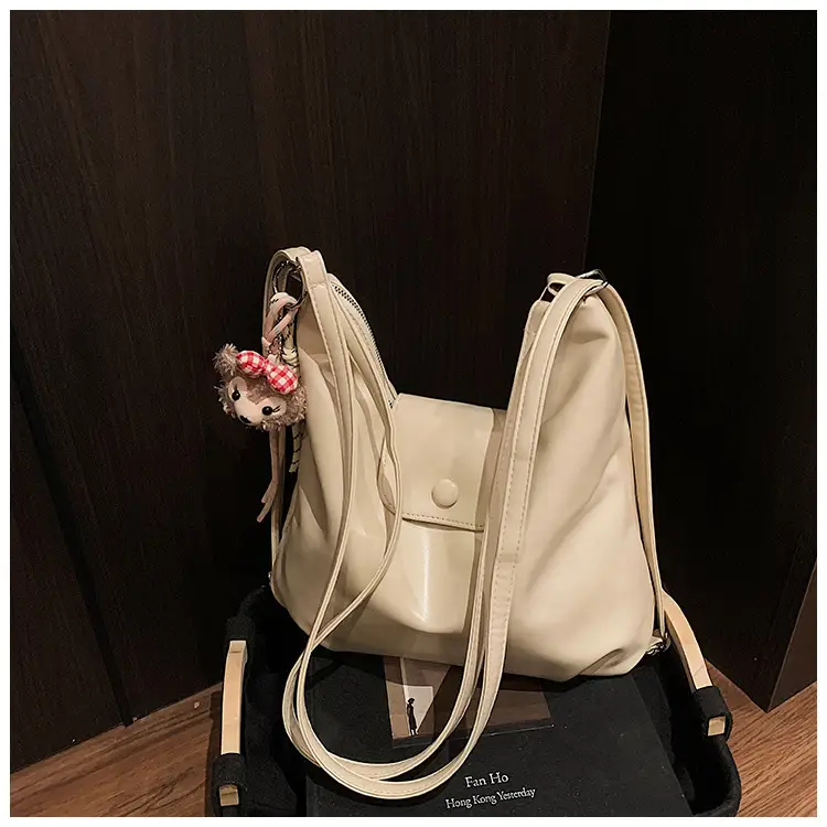 Women Cross-Border Retro Tote Bag Beige 2025 — feature 15
