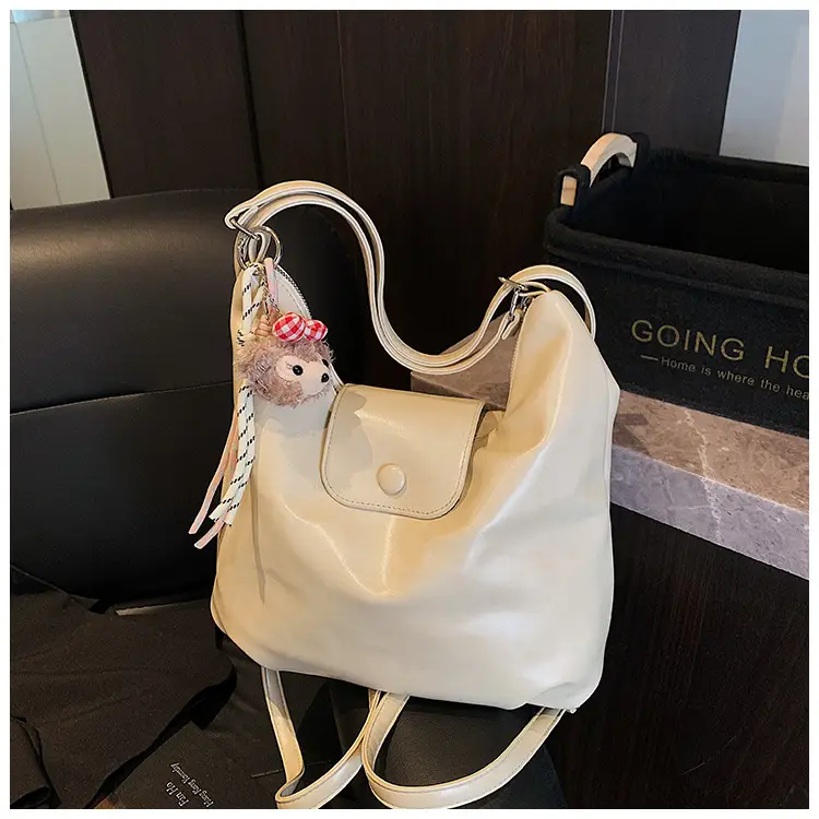 Women Cross-Border Retro Tote Bag Beige 2025 — feature 17