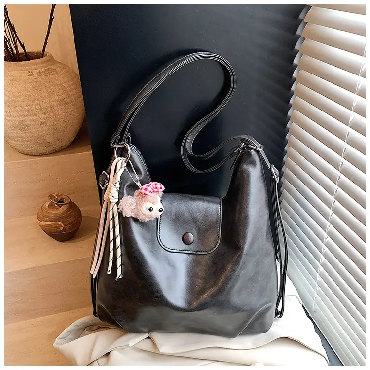 Women Cross-Border Retro Tote Bag Beige 2025 — feature 18