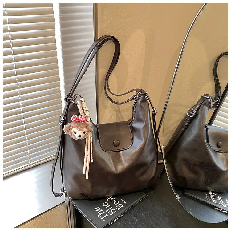 Women Cross-Border Retro Tote Bag Beige 2025 — feature 22