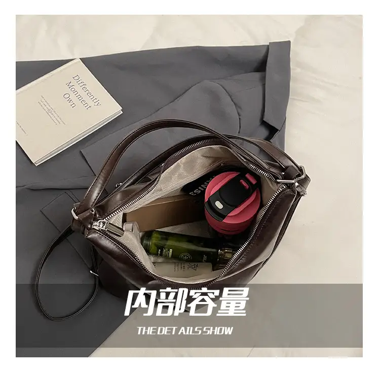 Women Cross-Border Retro Tote Bag Beige 2025 — feature 5