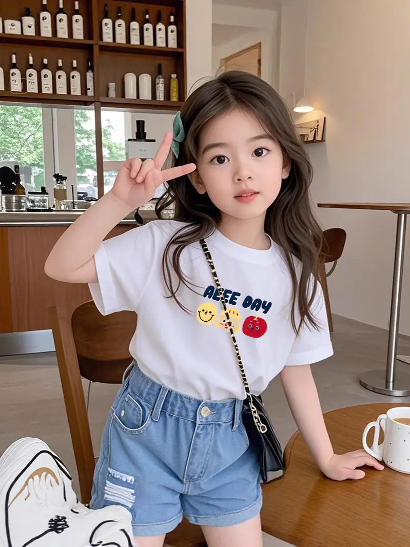 2025 Kids Cotton Cartoon T-Shirt Yellow - Image 10